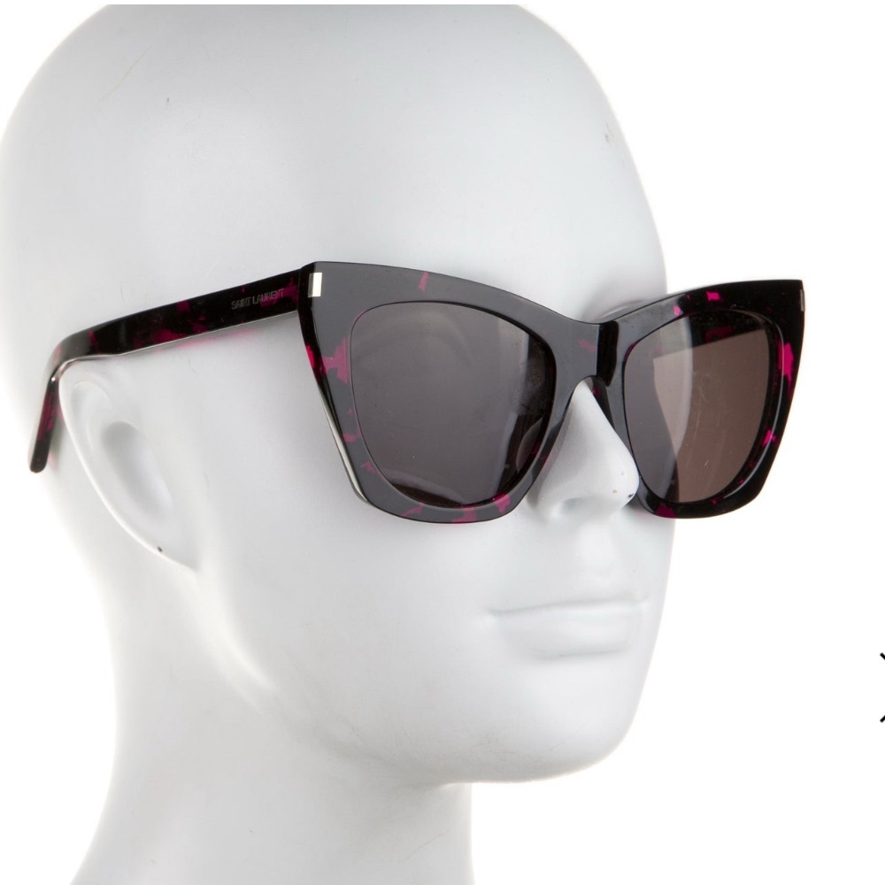 Saint Laurent cat eye SL214 black & pink “Kate” oversized sunglasses